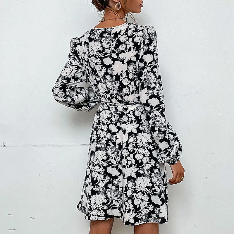 Autumn Long Sleeve Floral Dress