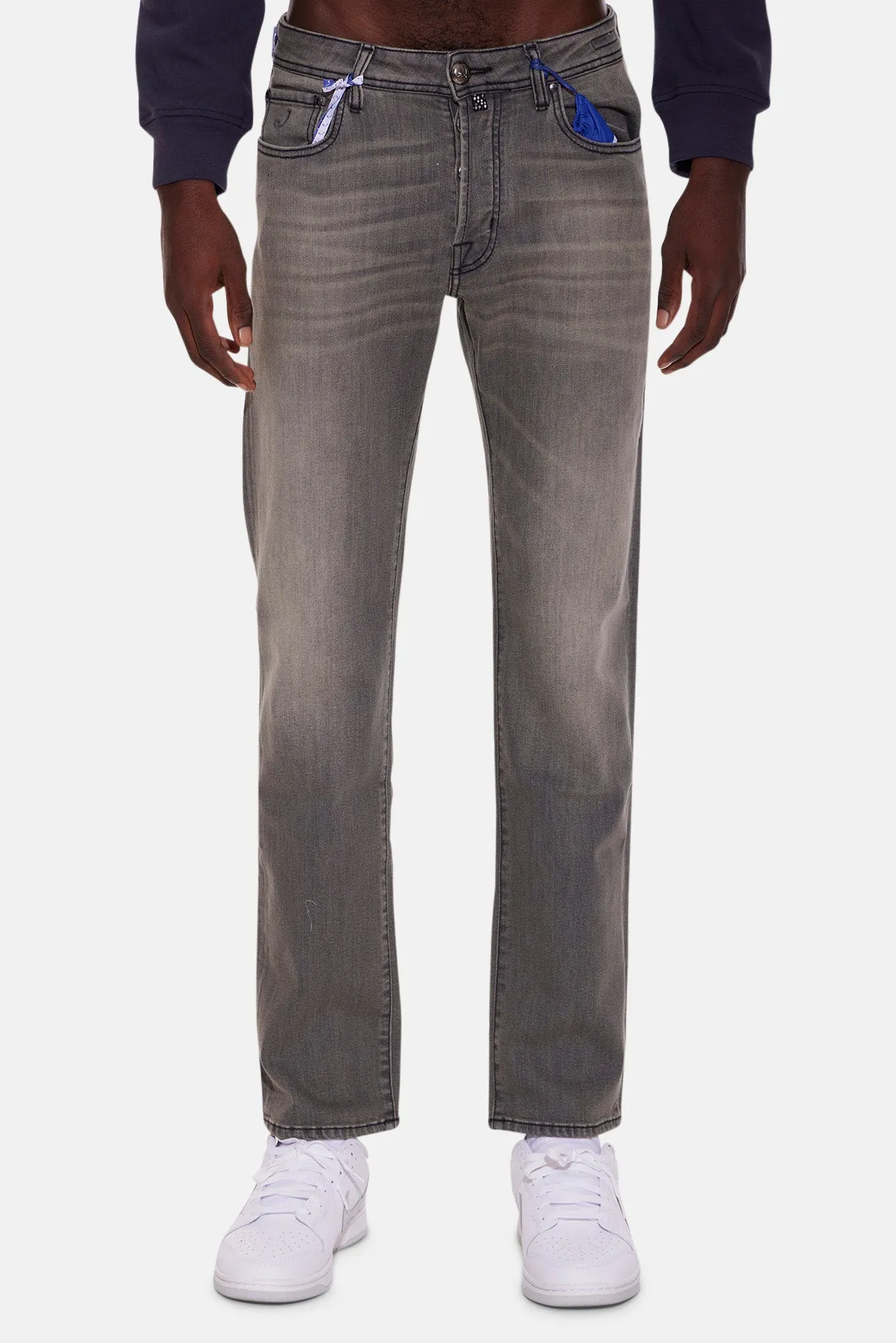 Bard Denim Light Grey w/ Cheetah Patch