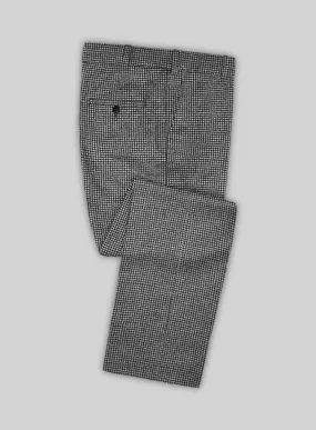 Caccioppoli Saghio Houndstooth Gray Wool Pants