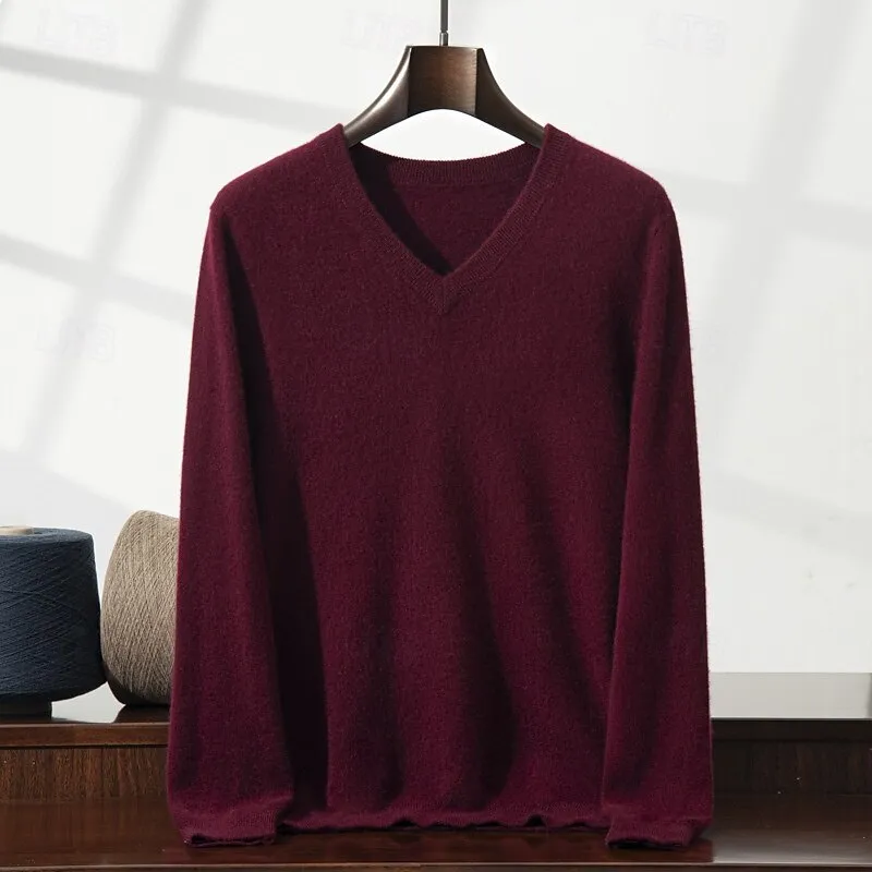 Cashmere V Neck Pullover Sweater