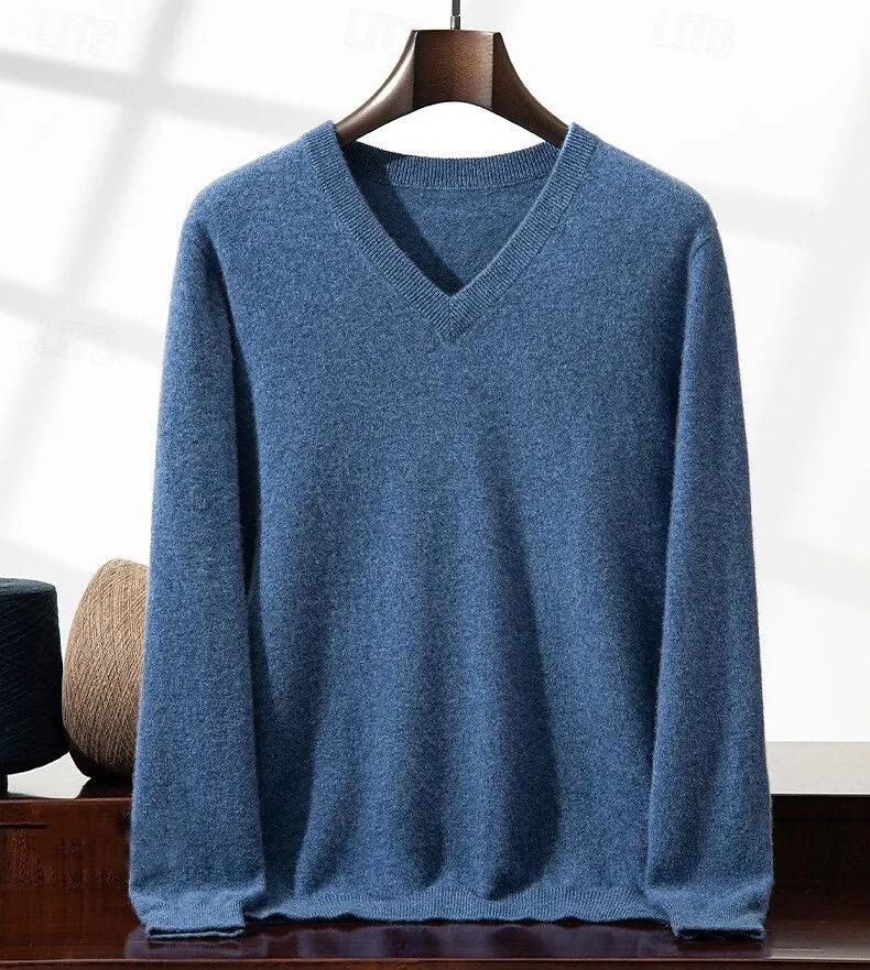 Cashmere V Neck Pullover Sweater