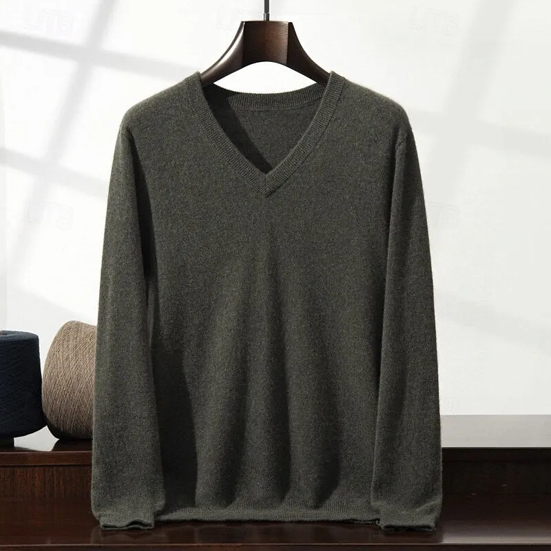 Cashmere V Neck Pullover Sweater