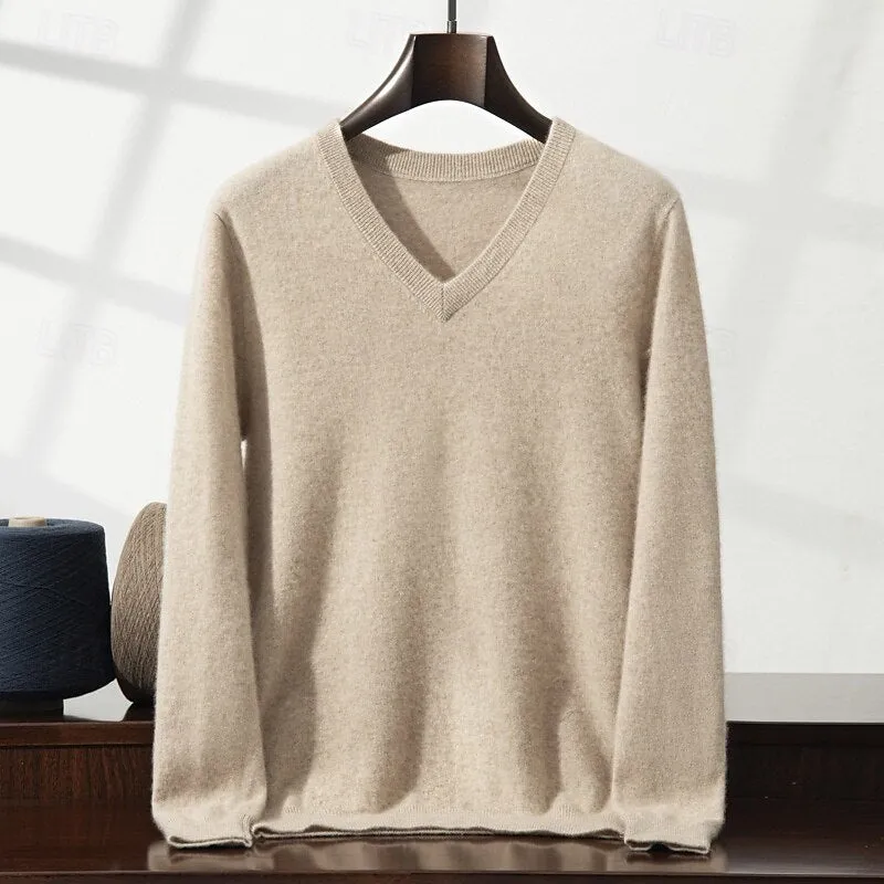 Cashmere V Neck Pullover Sweater