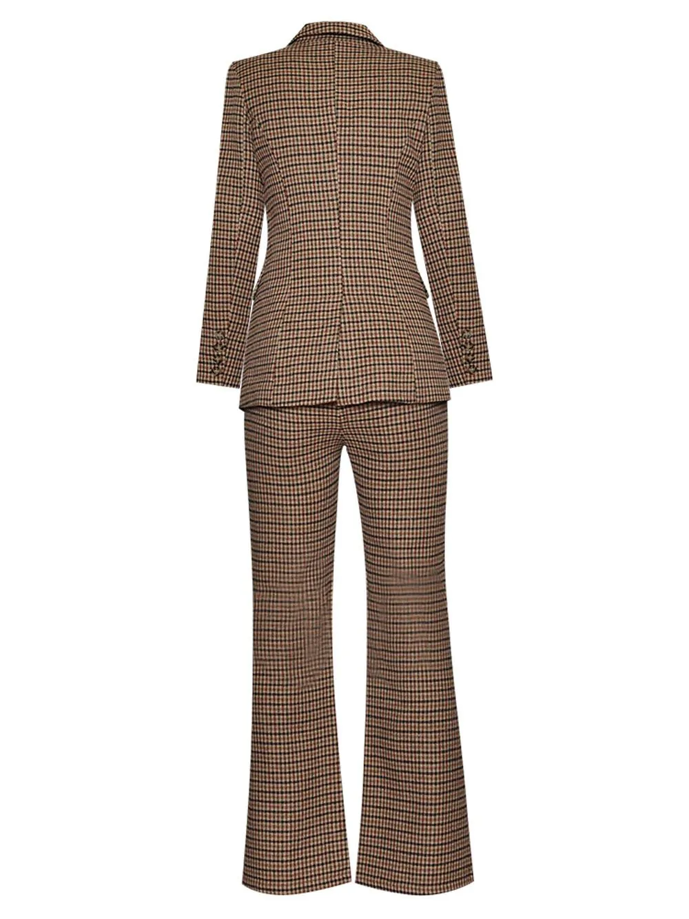 Double breasted Houndstooth Pantsuit