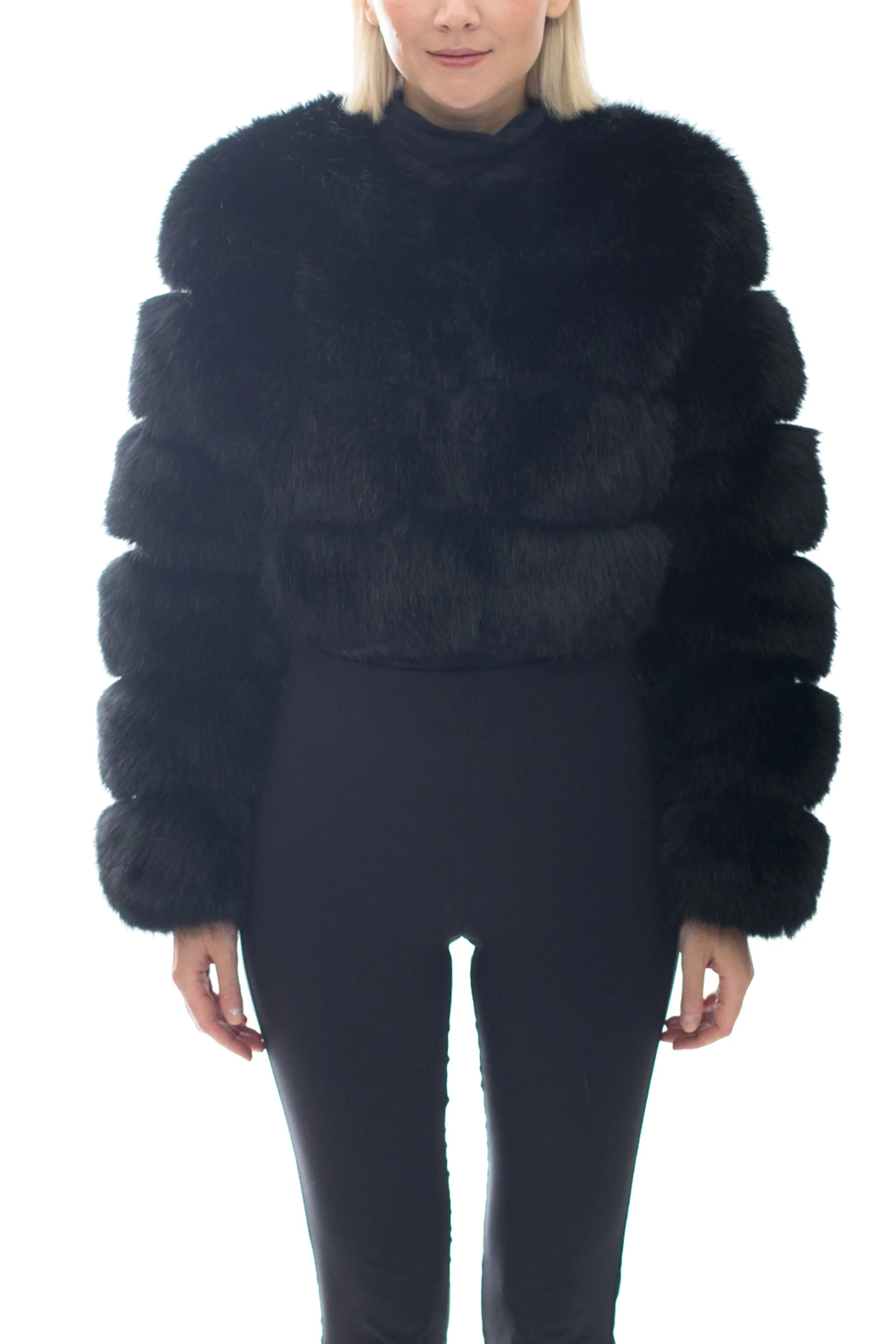 ENGLEWOOD - Short Faux Fur Fur Jacket