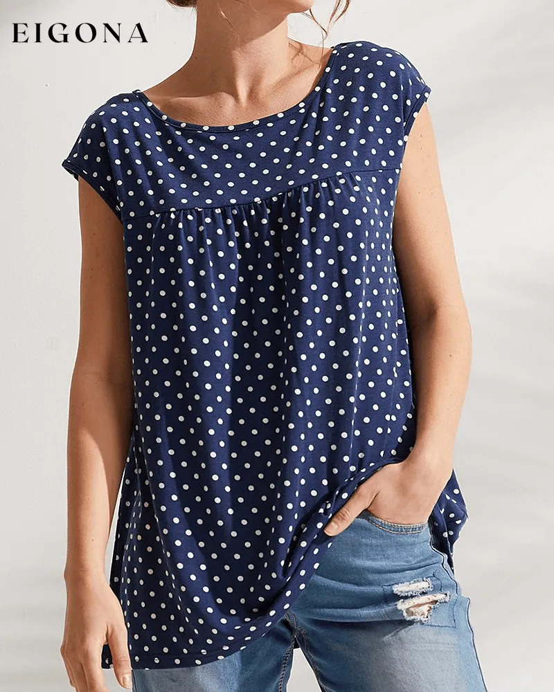 Floral and Polka Dot Print T-shirt