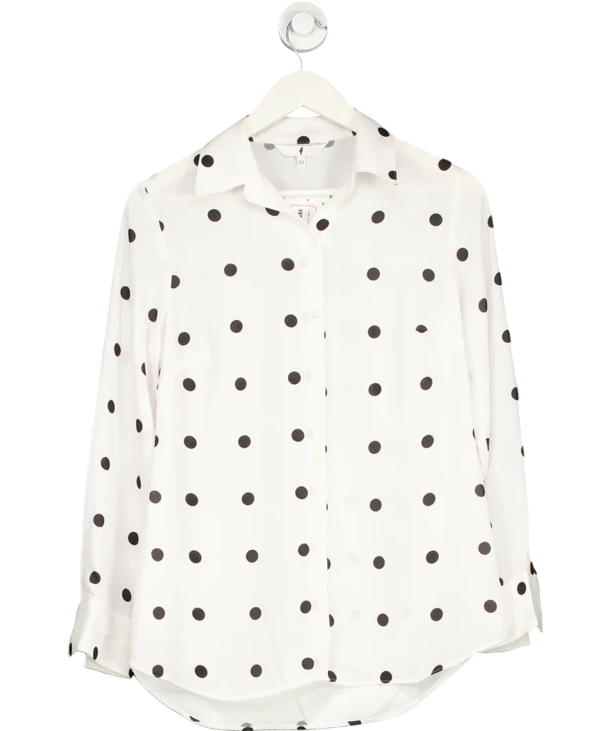 Freemans White Polka-dot Blouse UK 10