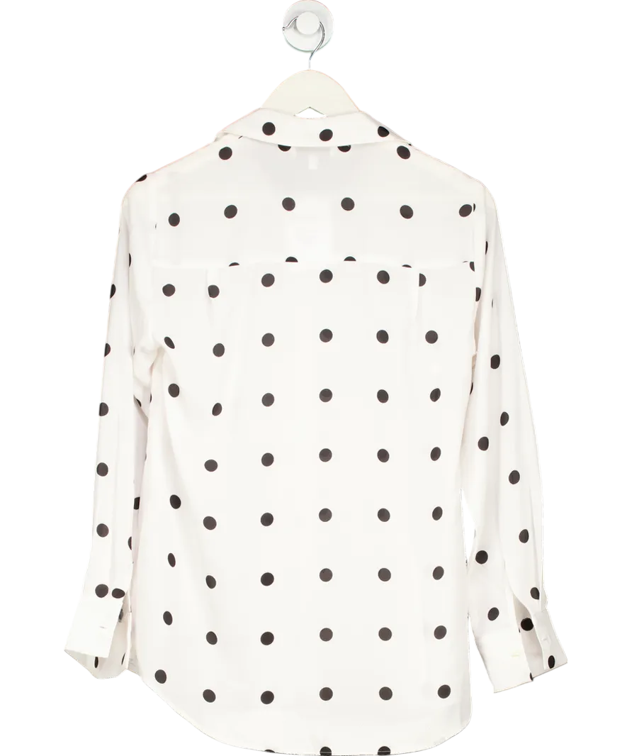 Freemans White Polka-dot Blouse UK 10