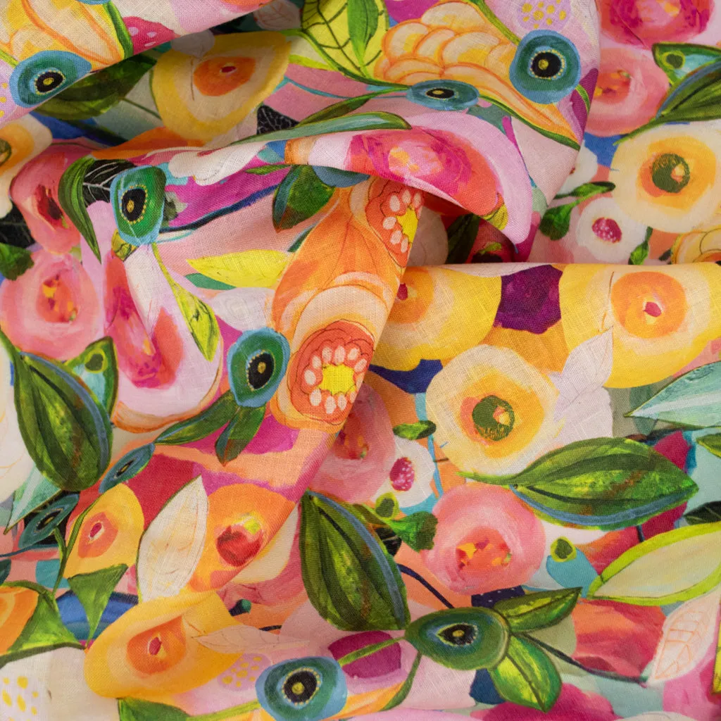 Frutti Floral Printed Linen