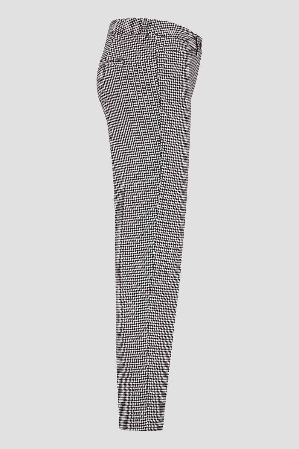 Gardeur Black white mini houndstooth pants