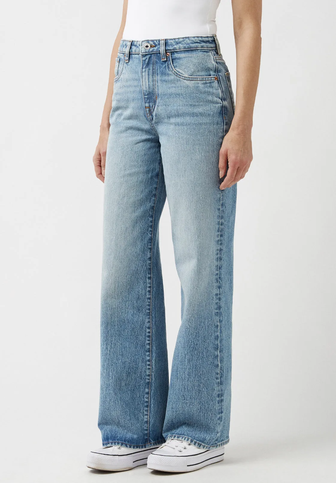 High Rise Wide Leg Addie Vintage Feel Women's Jeans - BL15901