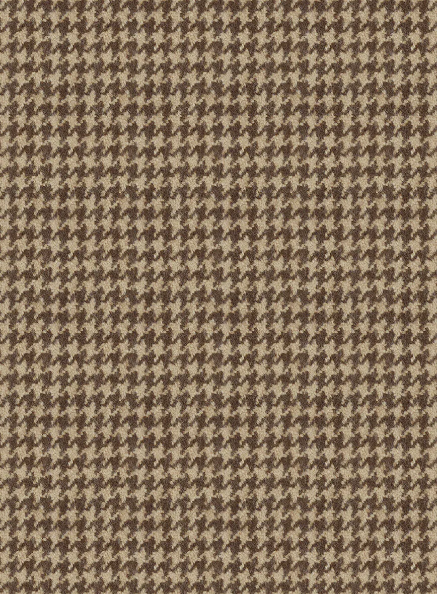 Highlander Heavy Dark Brown Houndstooth Tweed Pants