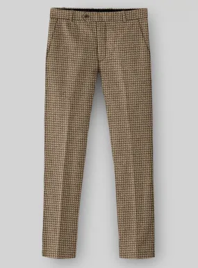 Highlander Heavy Dark Brown Houndstooth Tweed Pants