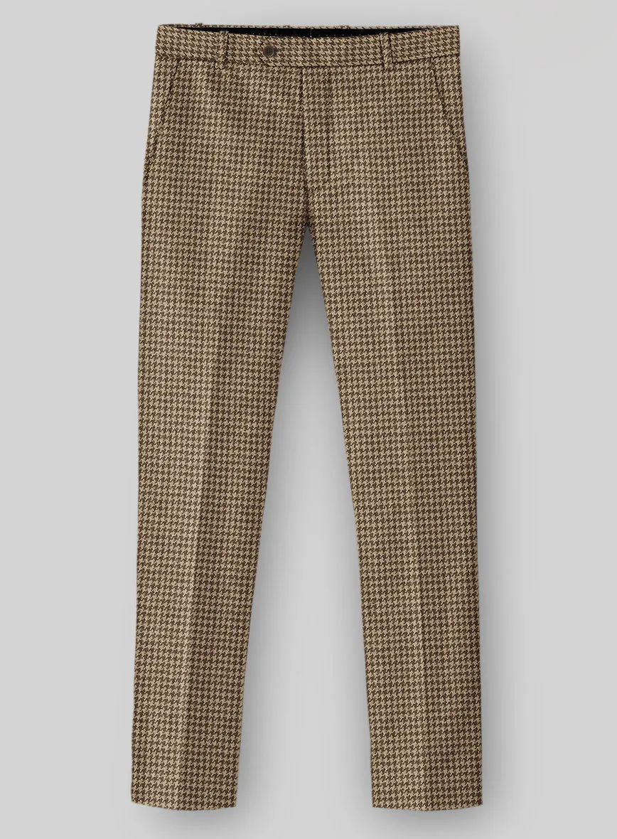 Highlander Heavy Dark Brown Houndstooth Tweed Pants