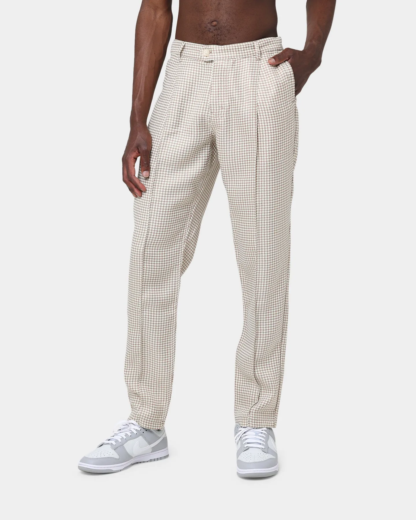 Honor The Gift Houndstooth Pants Cream