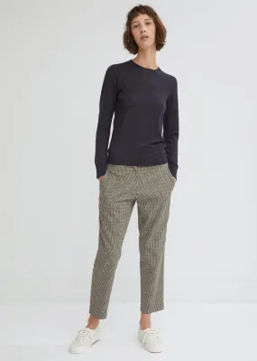 Houndstooth Check Cropped Trousers