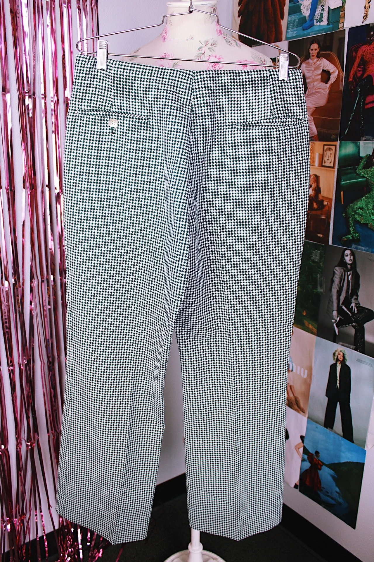 Houndstooth Print Pants