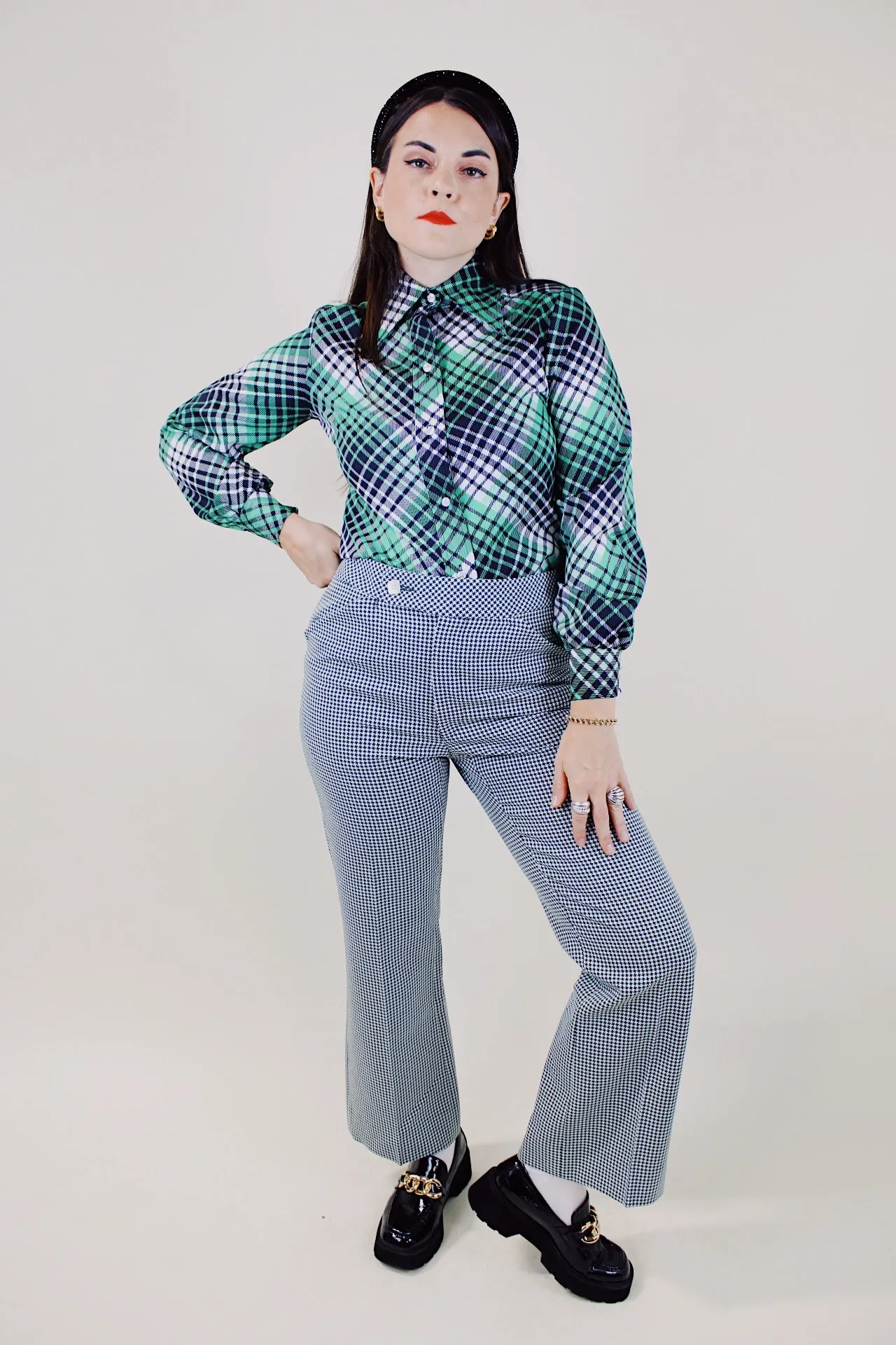 Houndstooth Print Pants