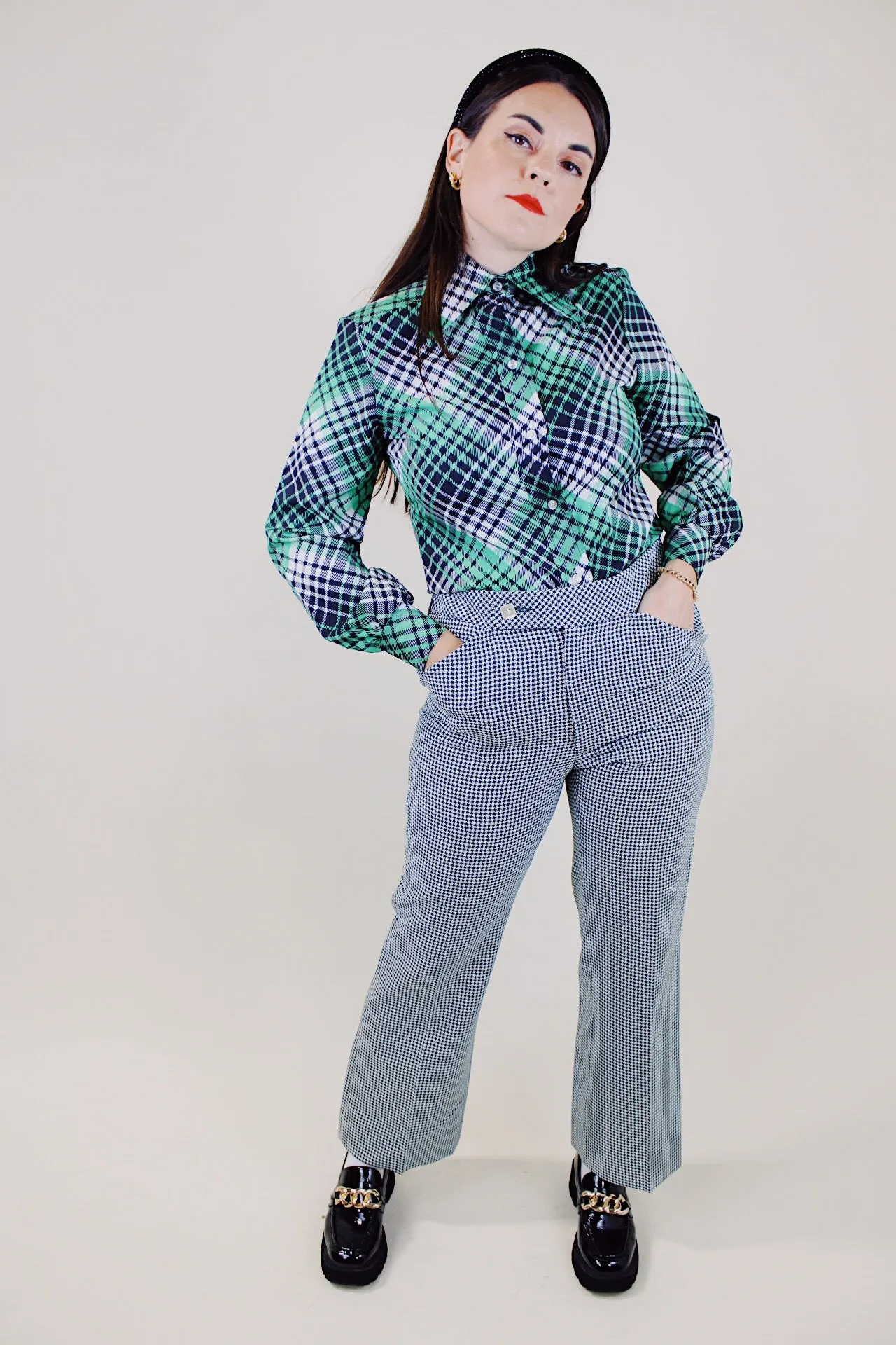 Houndstooth Print Pants