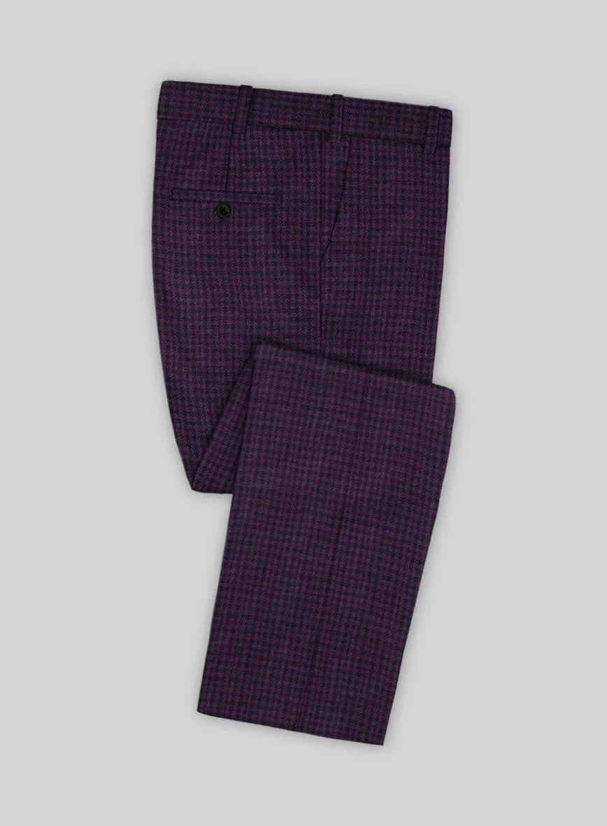 Italian Llio Purple Wool Pants