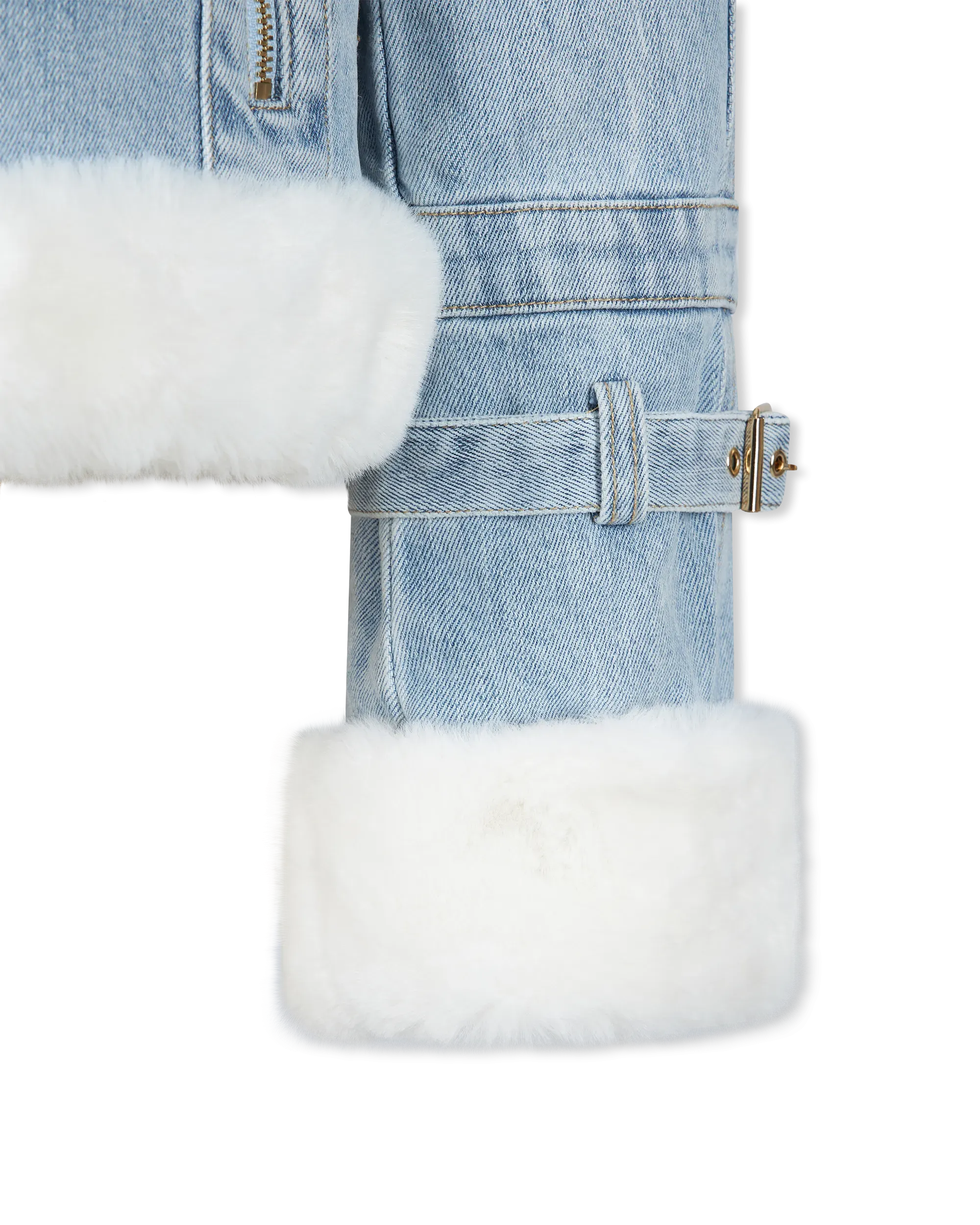 Jude Denim Faux Fur Combo Jacket