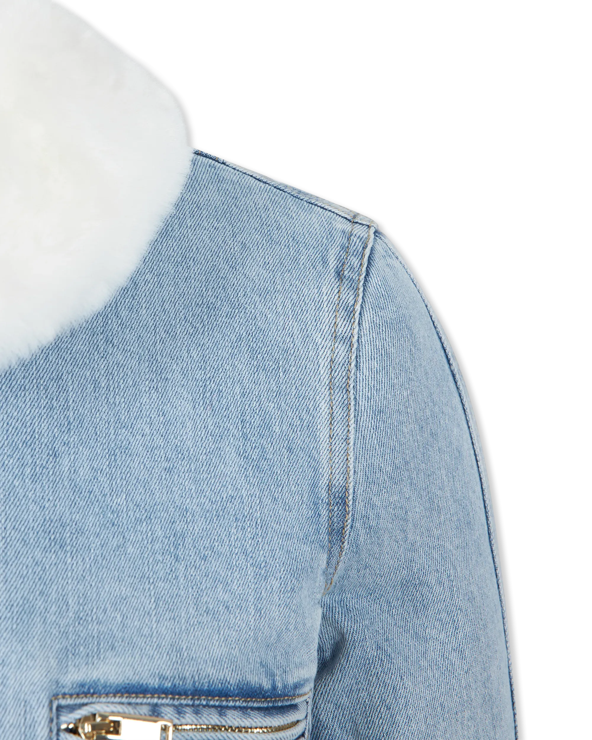 Jude Denim Faux Fur Combo Jacket