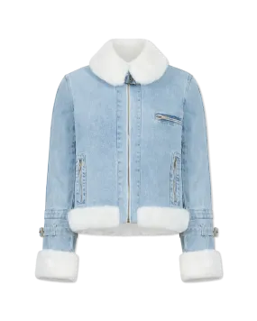 Jude Denim Faux Fur Combo Jacket