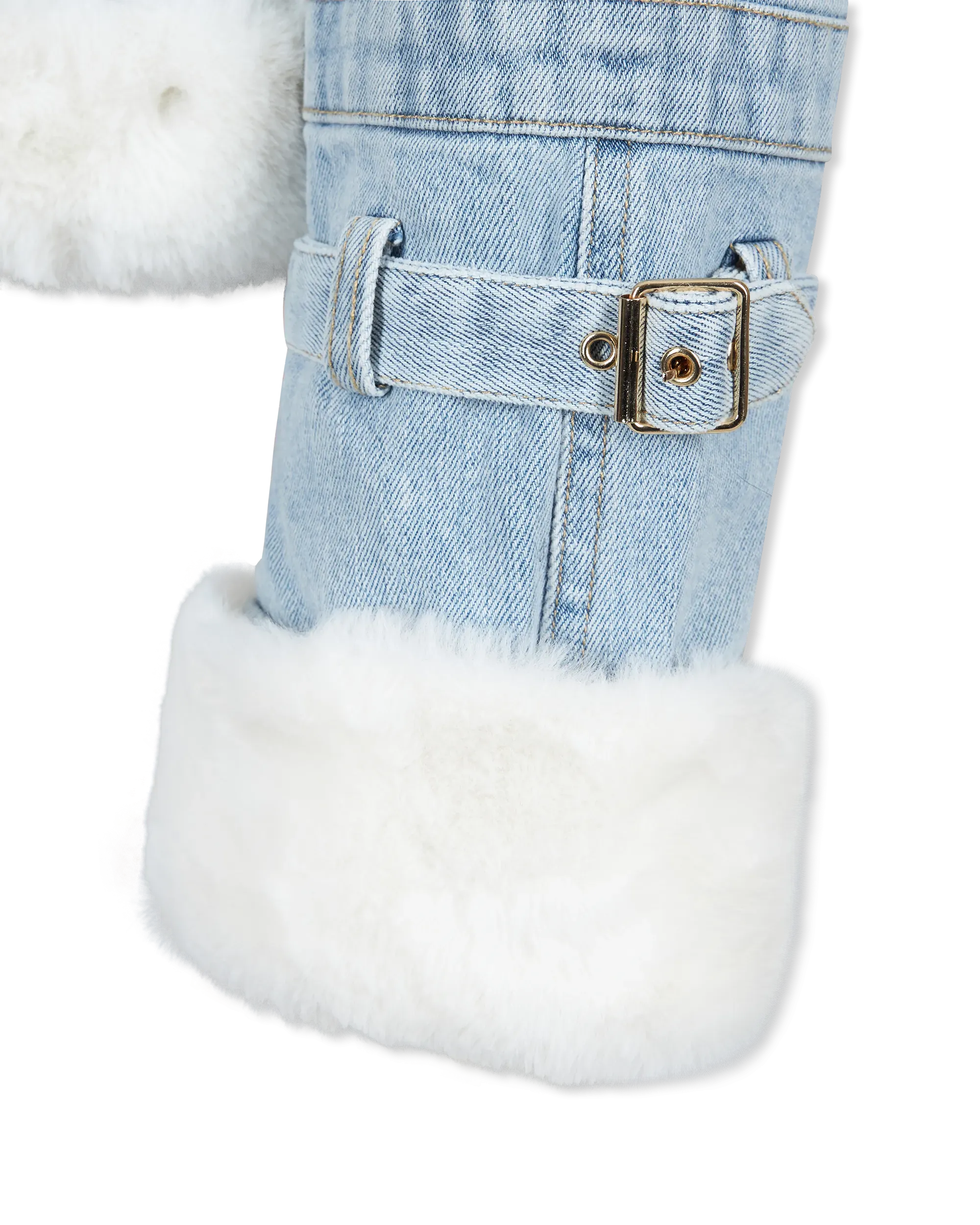 Jude Denim Faux Fur Combo Jacket