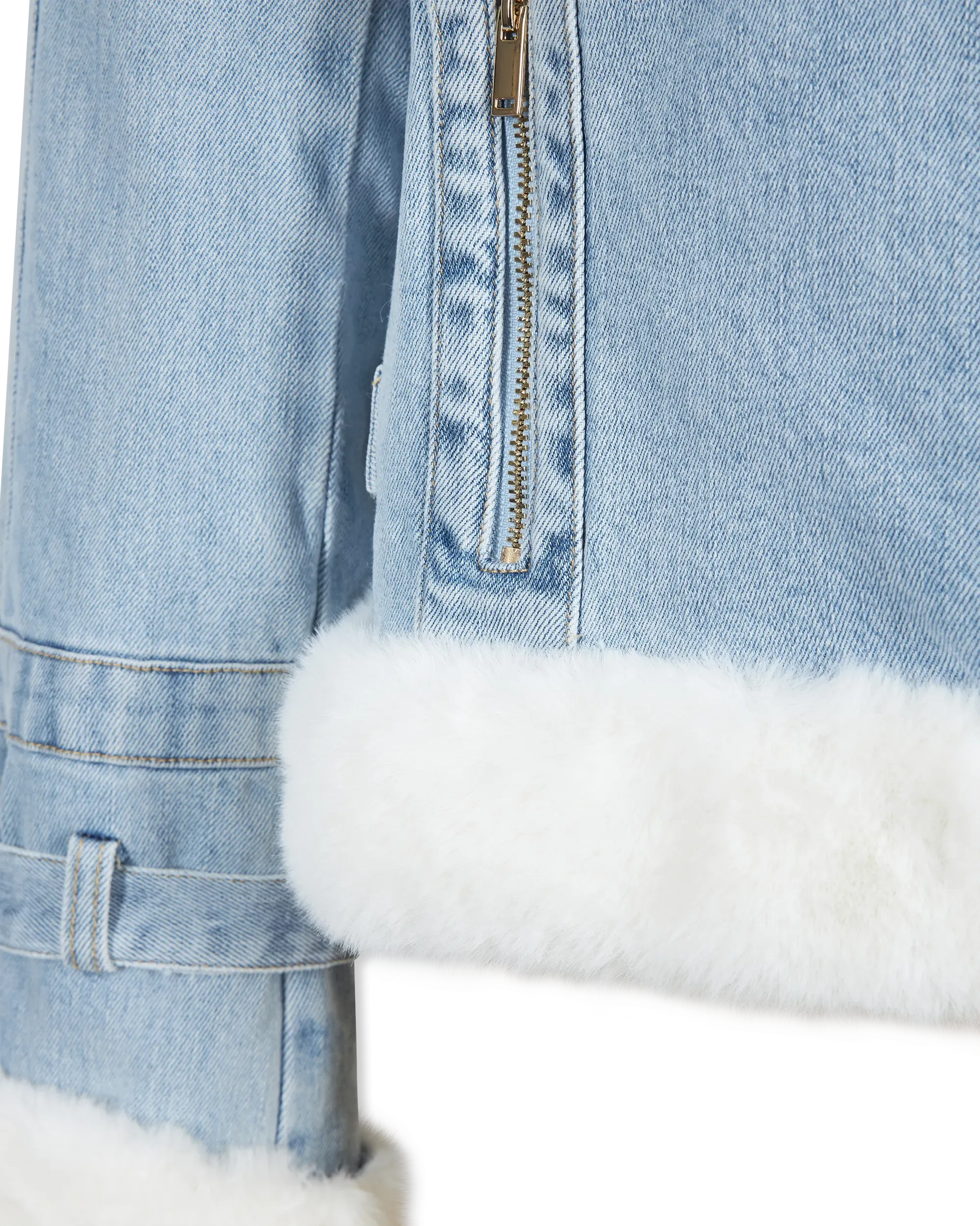 Jude Denim Faux Fur Combo Jacket