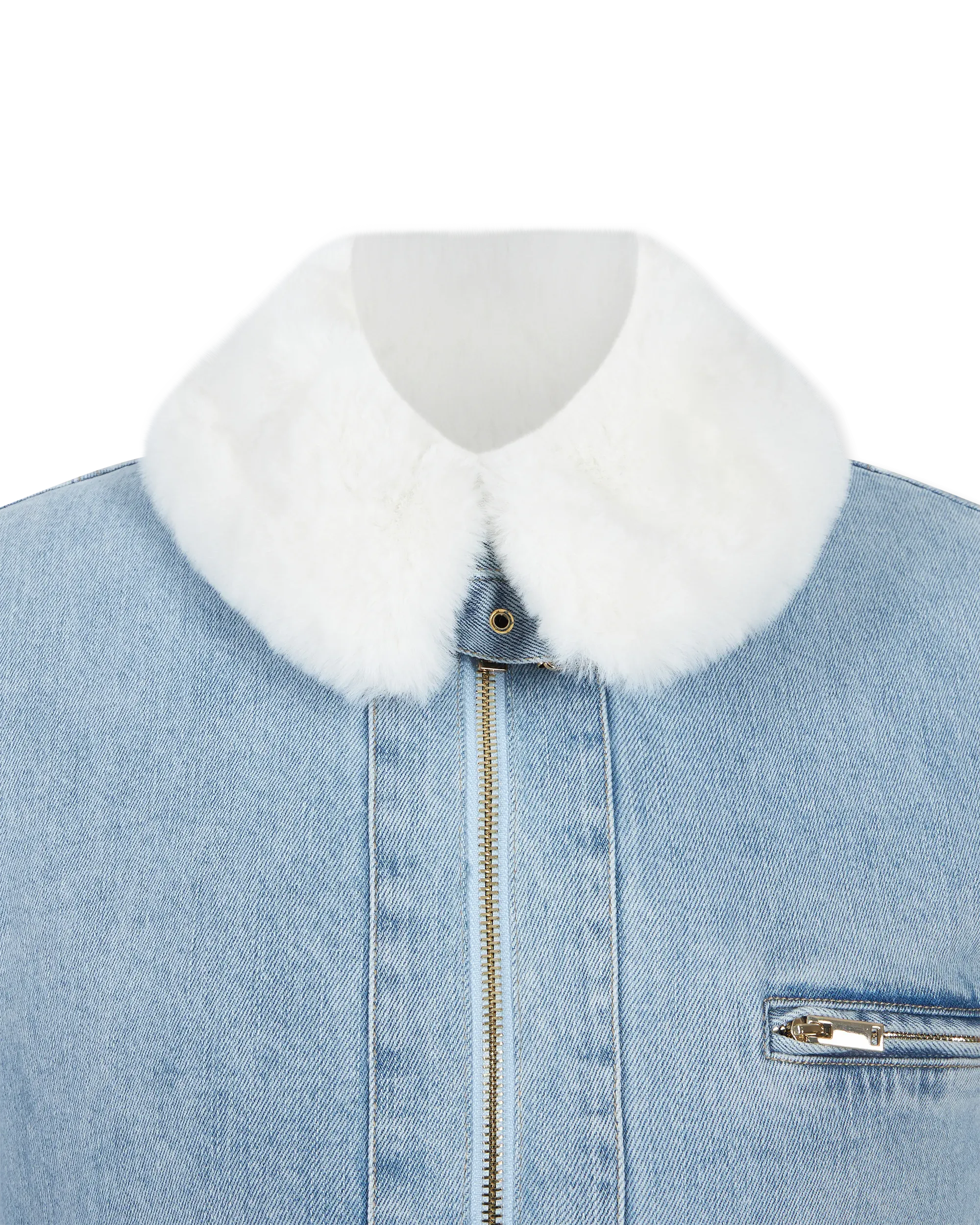 Jude Denim Faux Fur Combo Jacket