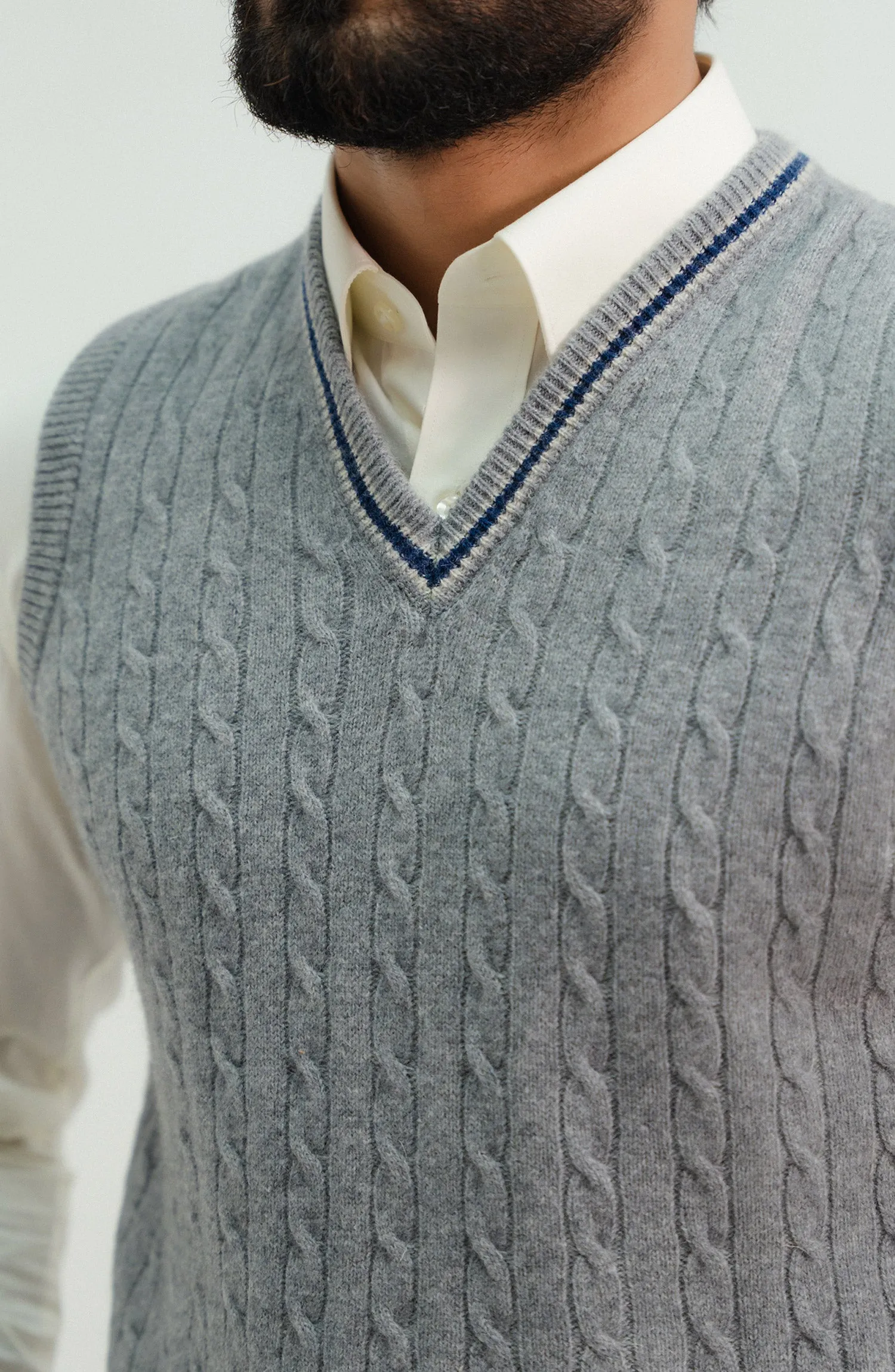 Lambs Wool - V Neck Designer Sweater