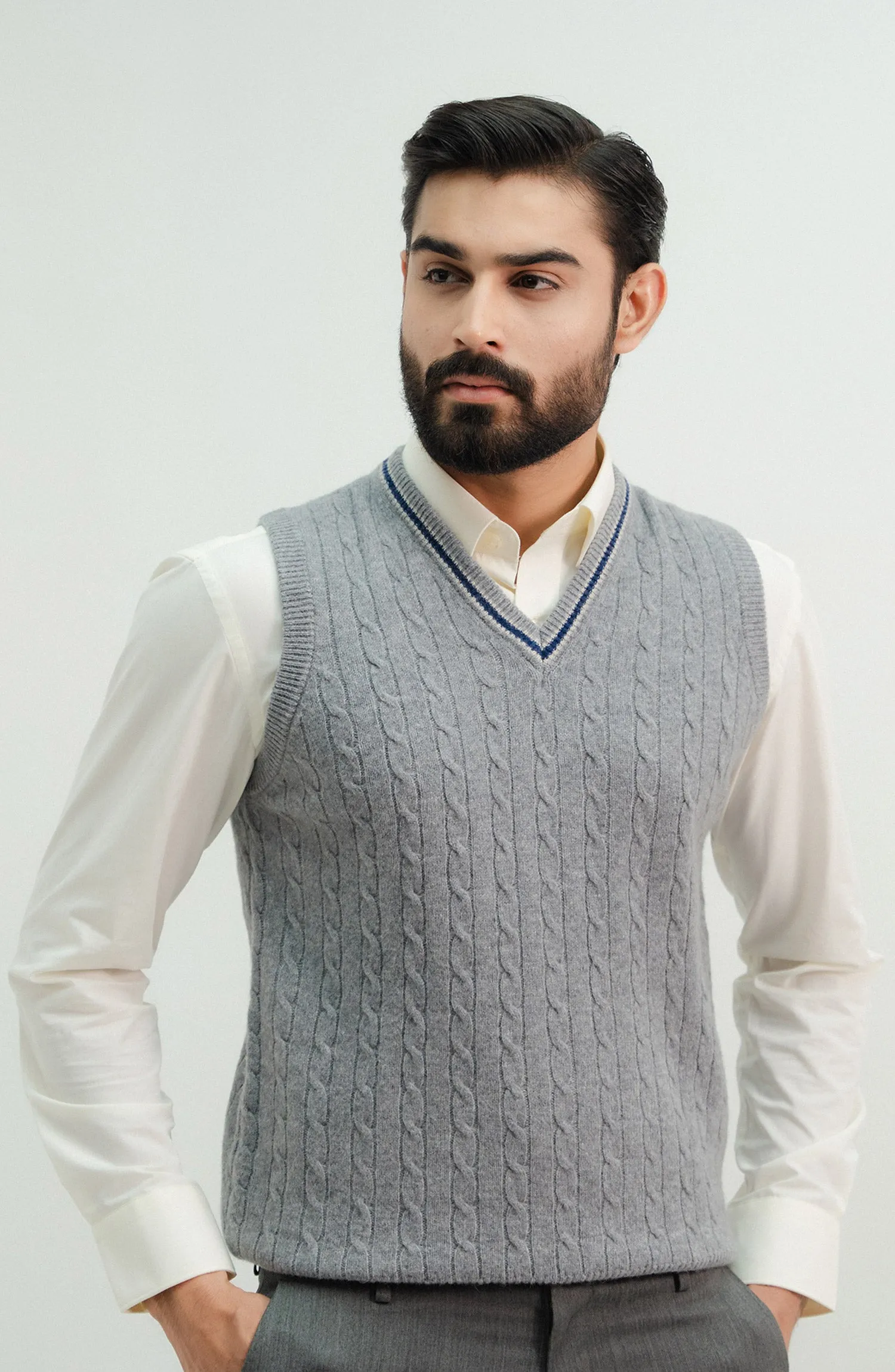 Lambs Wool - V Neck Designer Sweater