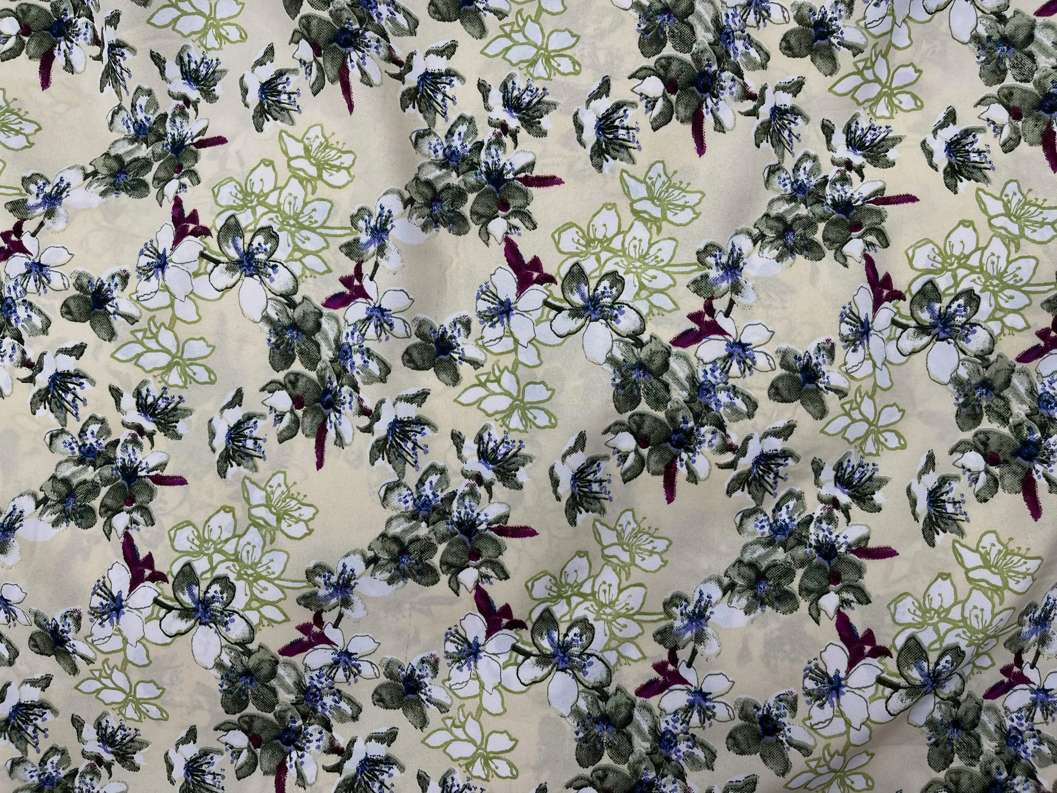 Lilium - Clearance Printed Crepe Fabric