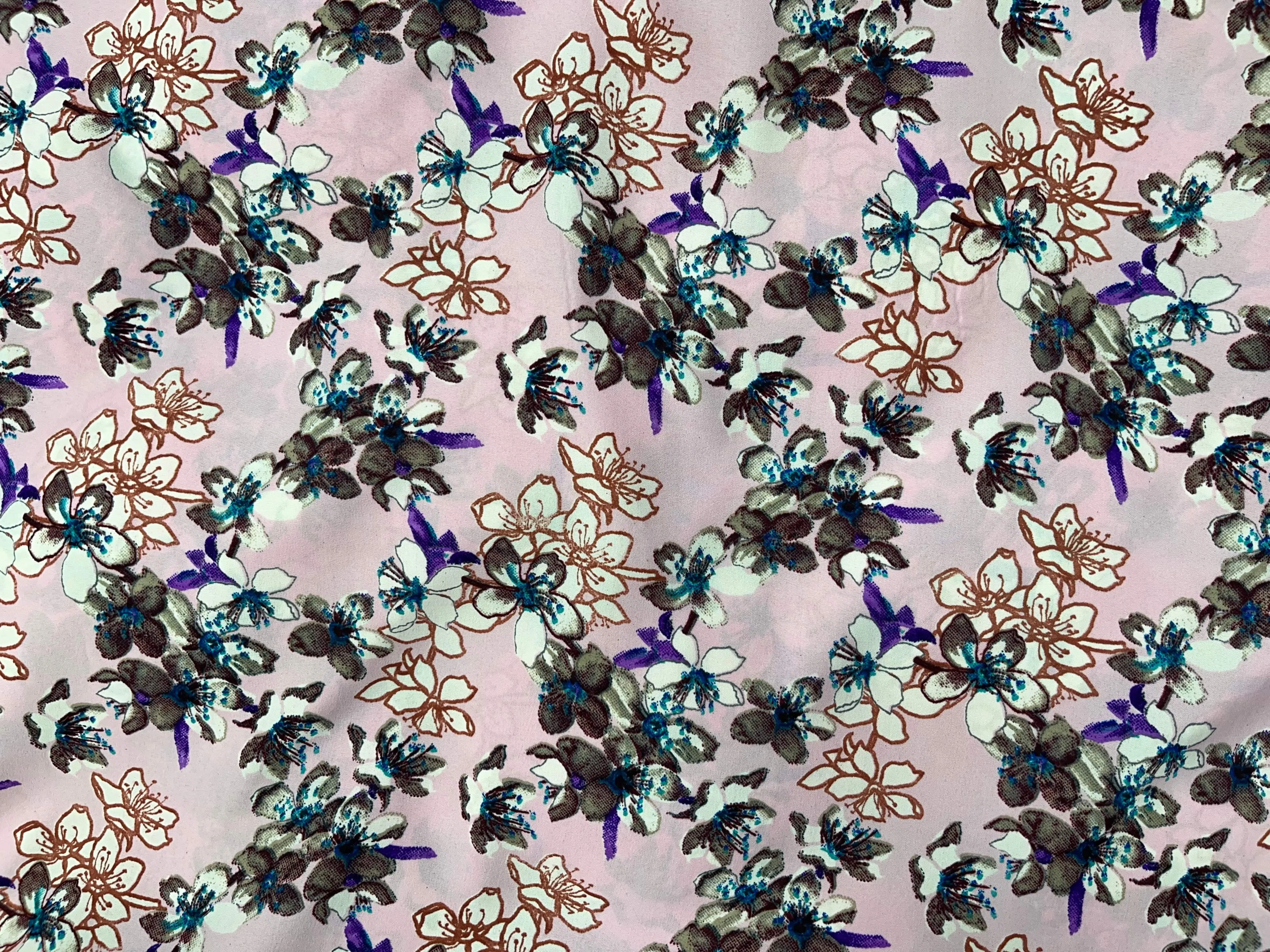 Lilium - Clearance Printed Crepe Fabric