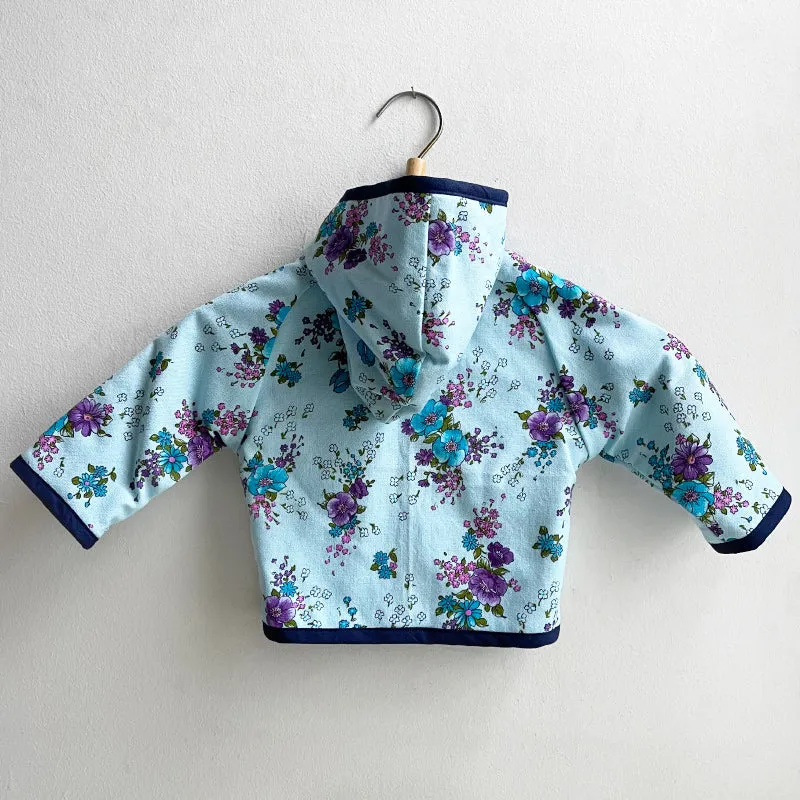 Limited Edition Lined Hooded Jacket - Blue Floral