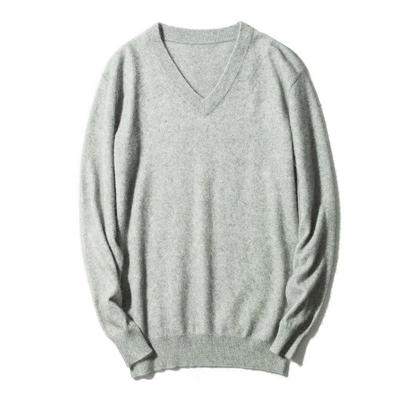 Men's Winter Cashmere V-Neck Sweater