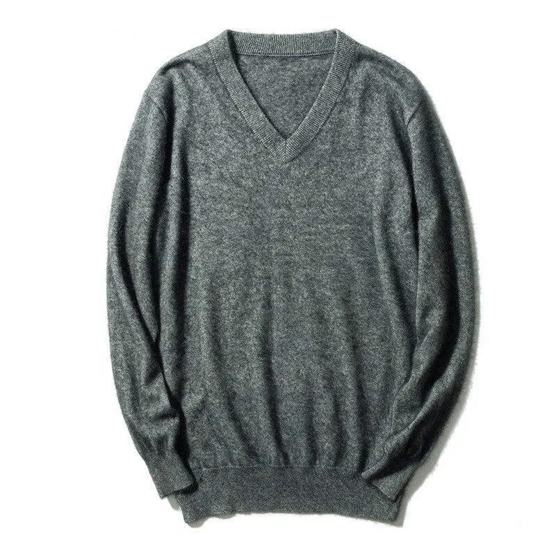 Men's Winter Cashmere V-Neck Sweater