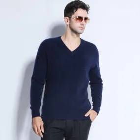 Men's Winter Cashmere V-Neck Sweater