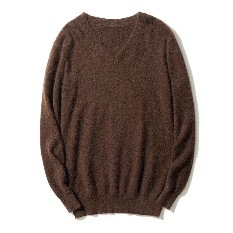 Men's Winter Cashmere V-Neck Sweater