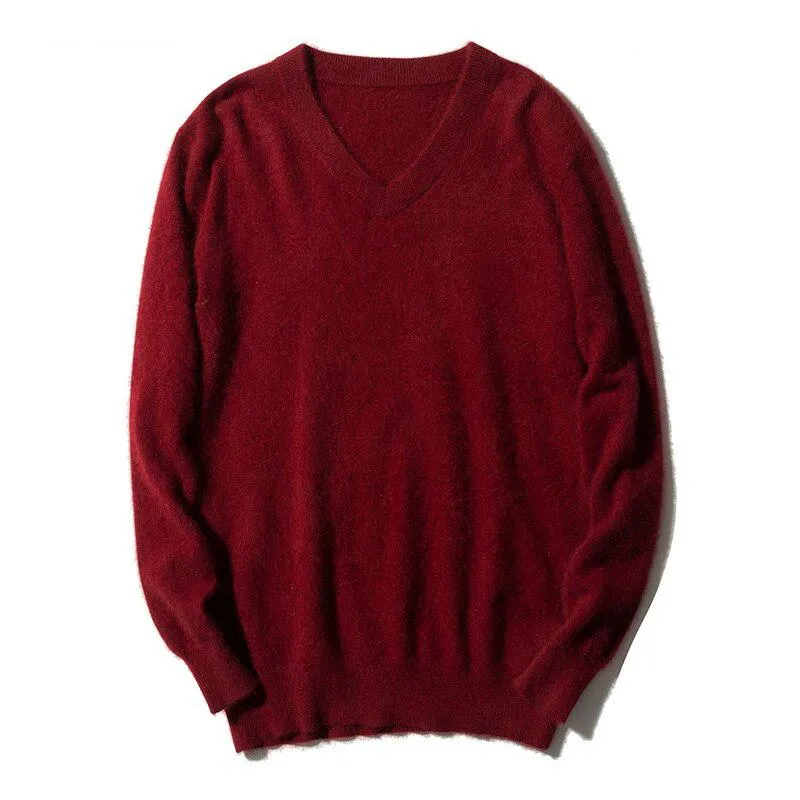 Men's Winter Cashmere V-Neck Sweater