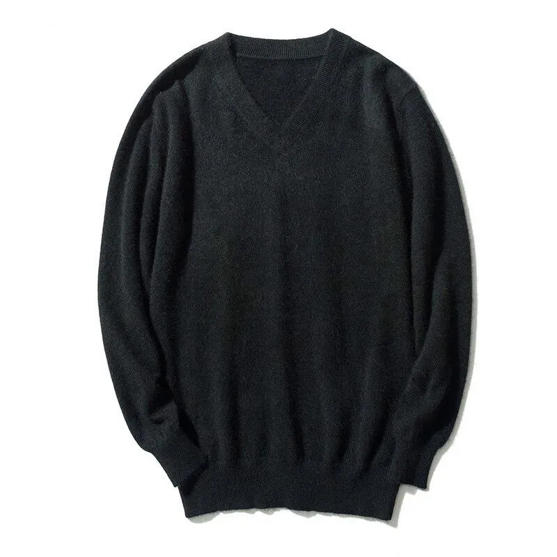 Men's Winter Cashmere V-Neck Sweater