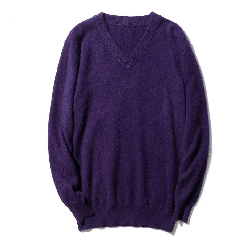 Men's Winter Cashmere V-Neck Sweater