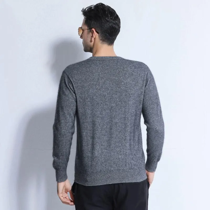 Men's Winter Cashmere V-Neck Sweater