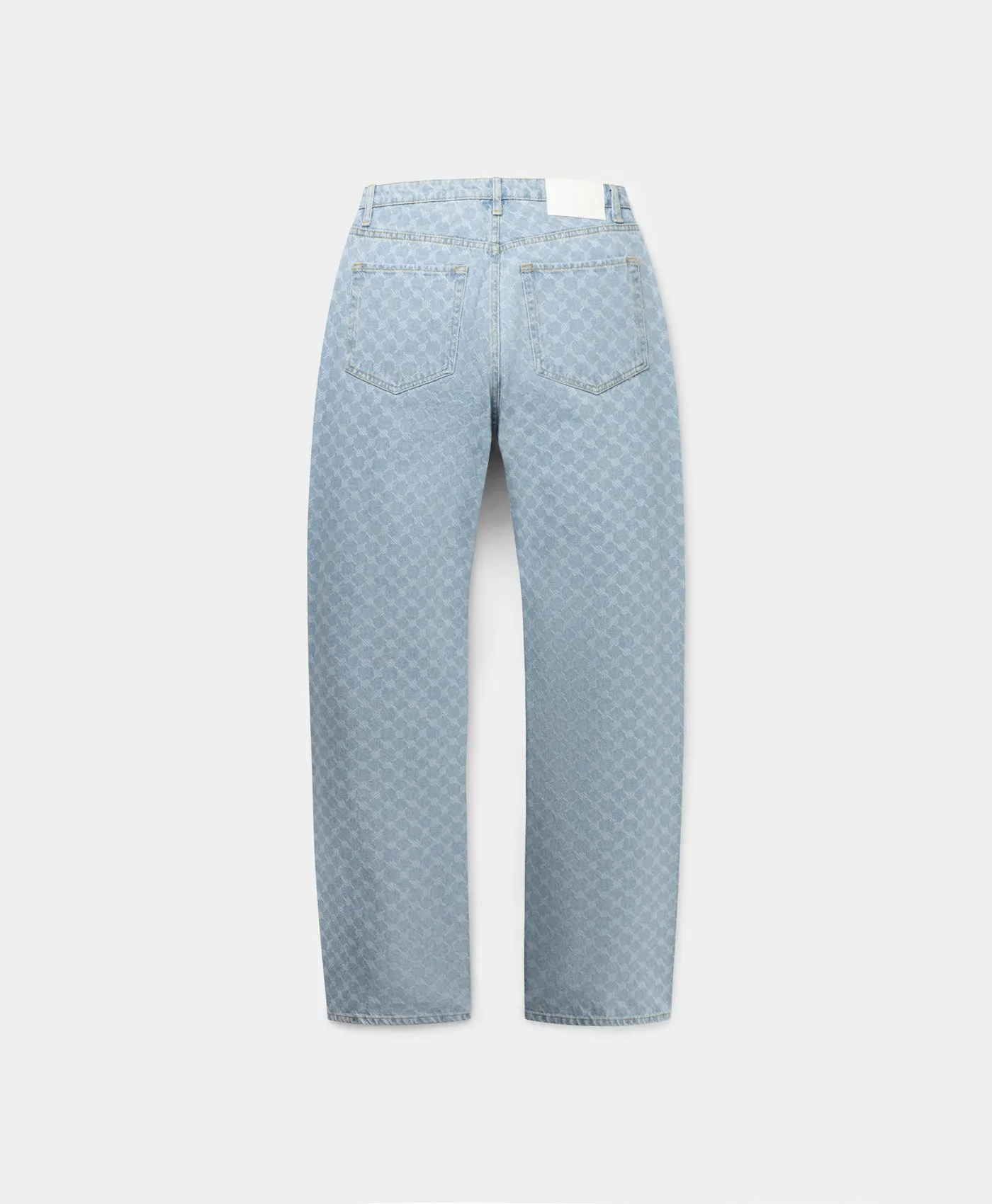 Mid Blue Amba Monogram Relaxed Jeans