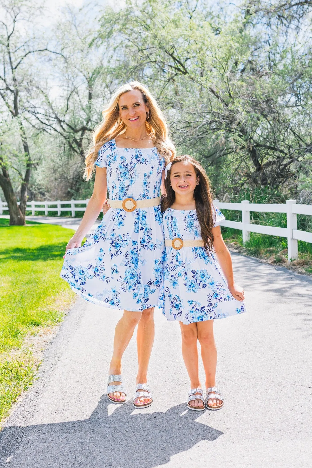 Mom & Me - Blue Floral Dress