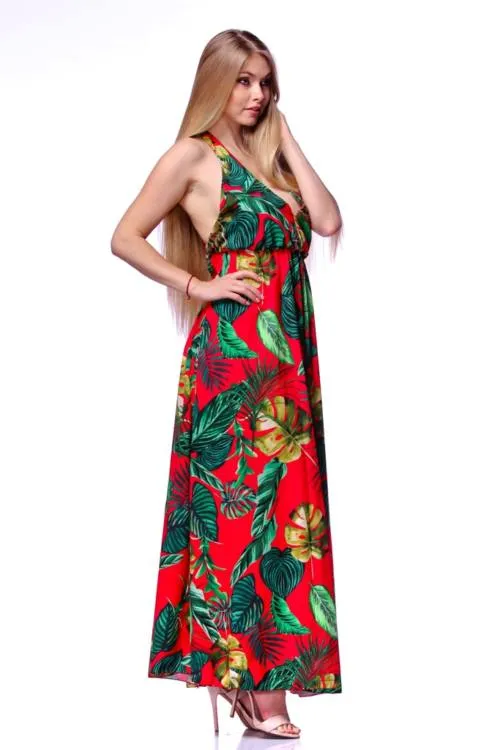 New Tropical Print Maxi Dress