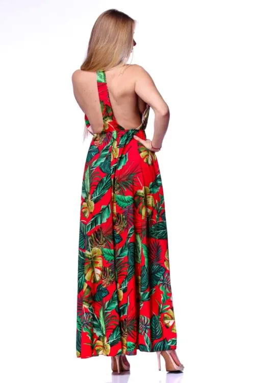 New Tropical Print Maxi Dress