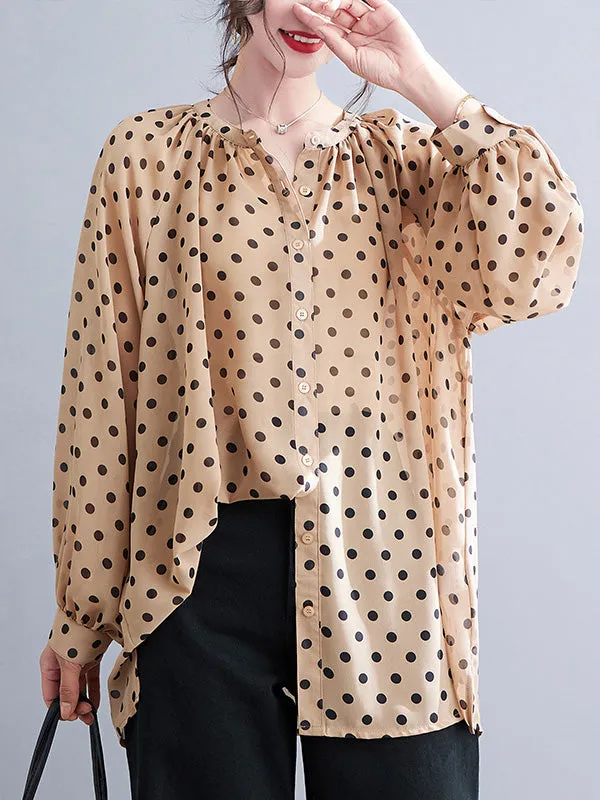 Original Casual Polka-Dot Blouse