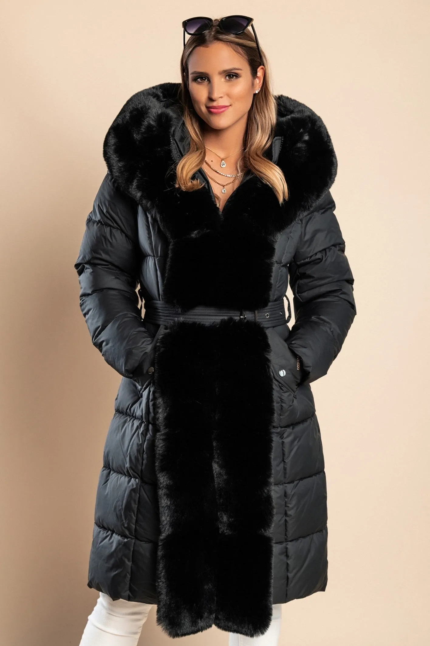 Padded faux fur