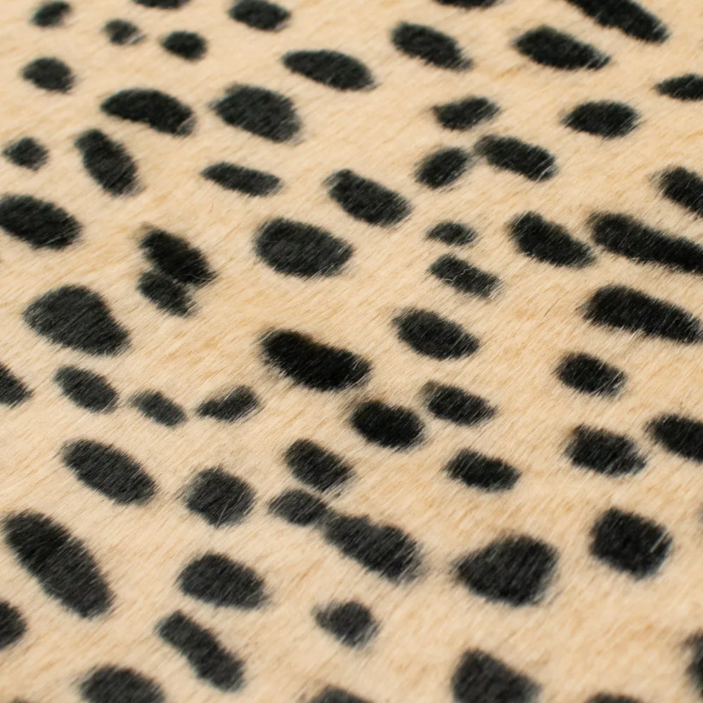 Patterned Plush Short Hair Faux Fur Design-19 Leopard Skin by 25CM